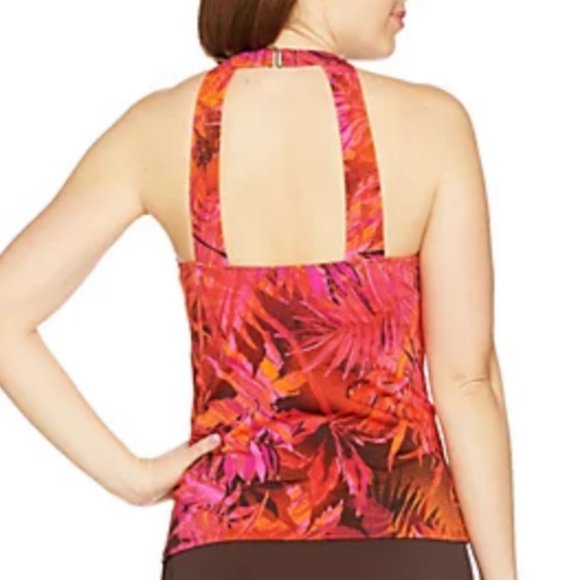 Denim & Co Beach H-Back Tankini Swim Top Only 6187 - Picture 2 of 2